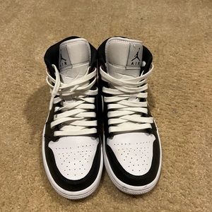 Black noble mid jordan 1s